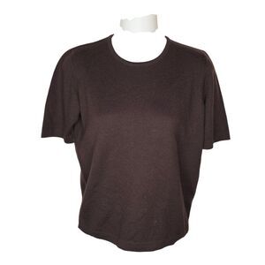 Kasha Di Rodier Wool Blend Elbow Sleeve Choclate Brown Sweater Size 38 Small